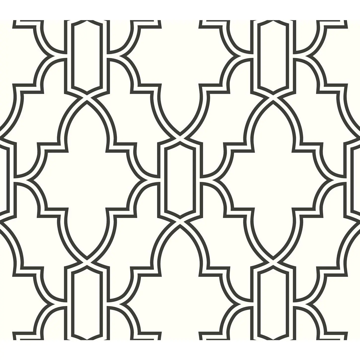 NextWall Black Tile Trellis Peel and Stick Wallpaper Roll