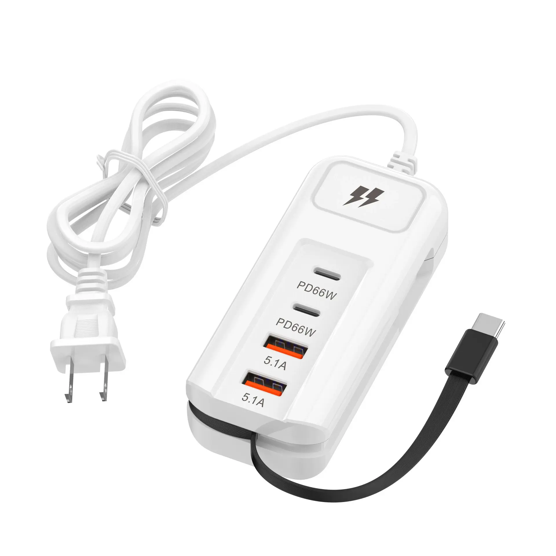 Type C PD Fast Desktop Charging Station, Multi-Device USB C Charging Hub for iPhone/iPad/Mac/Samsung/Google Pixel/LG for Phone, Tablet