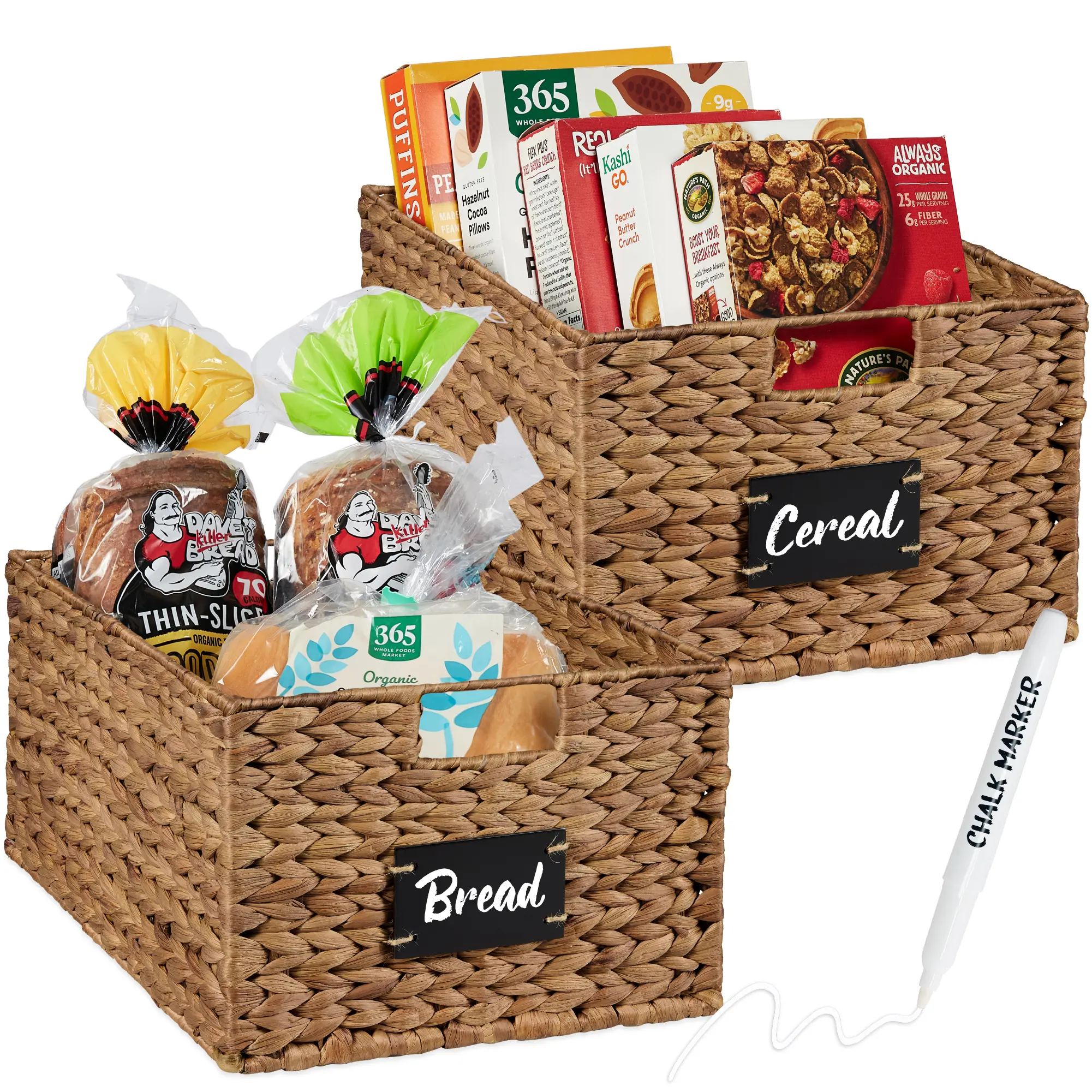 Best Choice Products Set of Woven Water Hyacinth Baskets