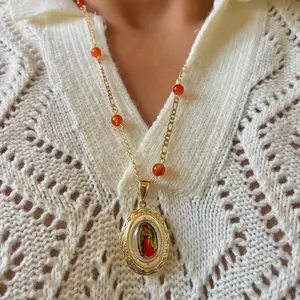 Vintage Style Lockets - Carnelian Guadalupe