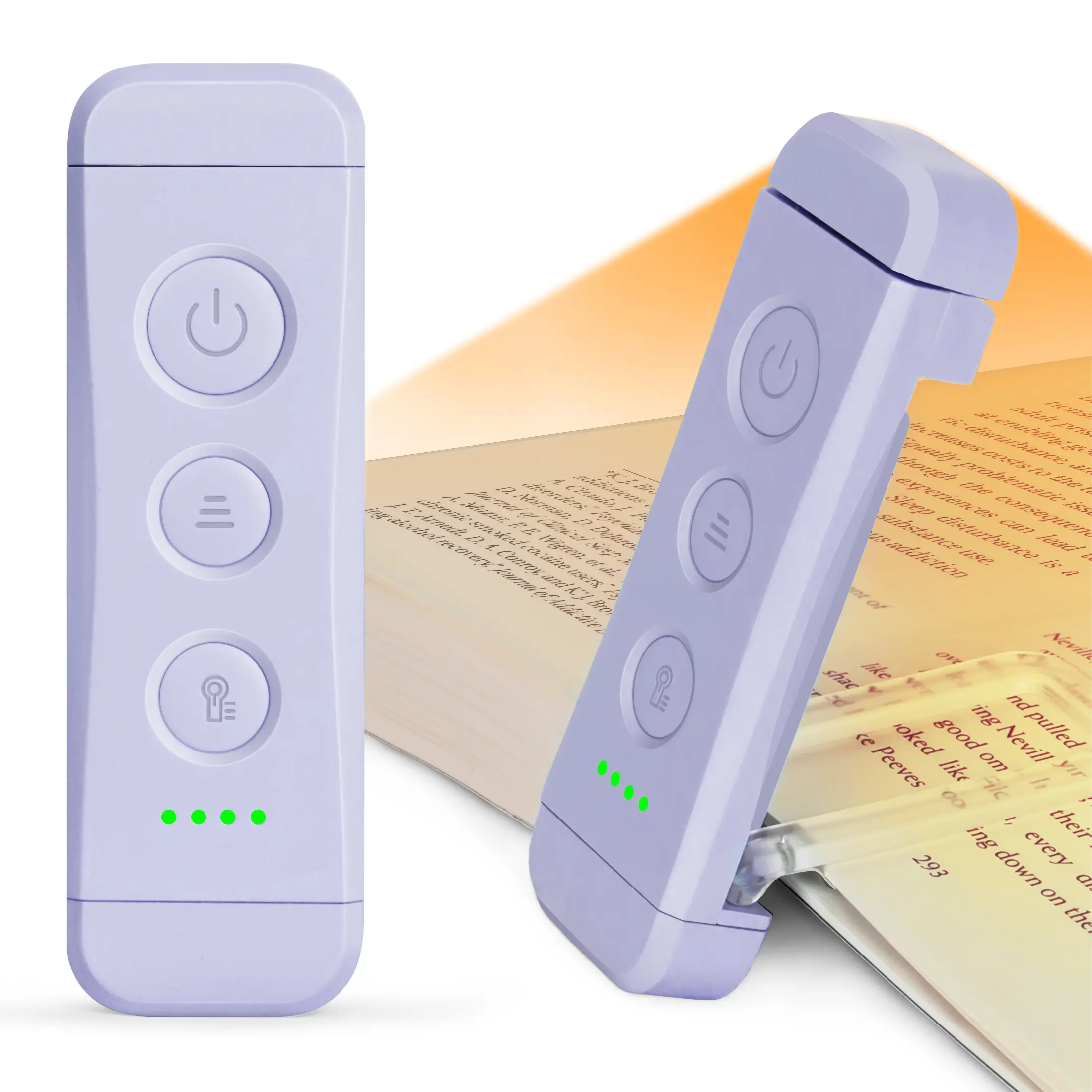 [Family Gift] Glocusent USB Rechargeable Book Light for Reading in Bed, Portable Clip-on LED Reading Light, 3 Amber Colors & 5 Brightness Dimmable, Compact & Long Lasting, Perfect for Book Lovers, Kids, Usb Night Light, Usb Power Lamp