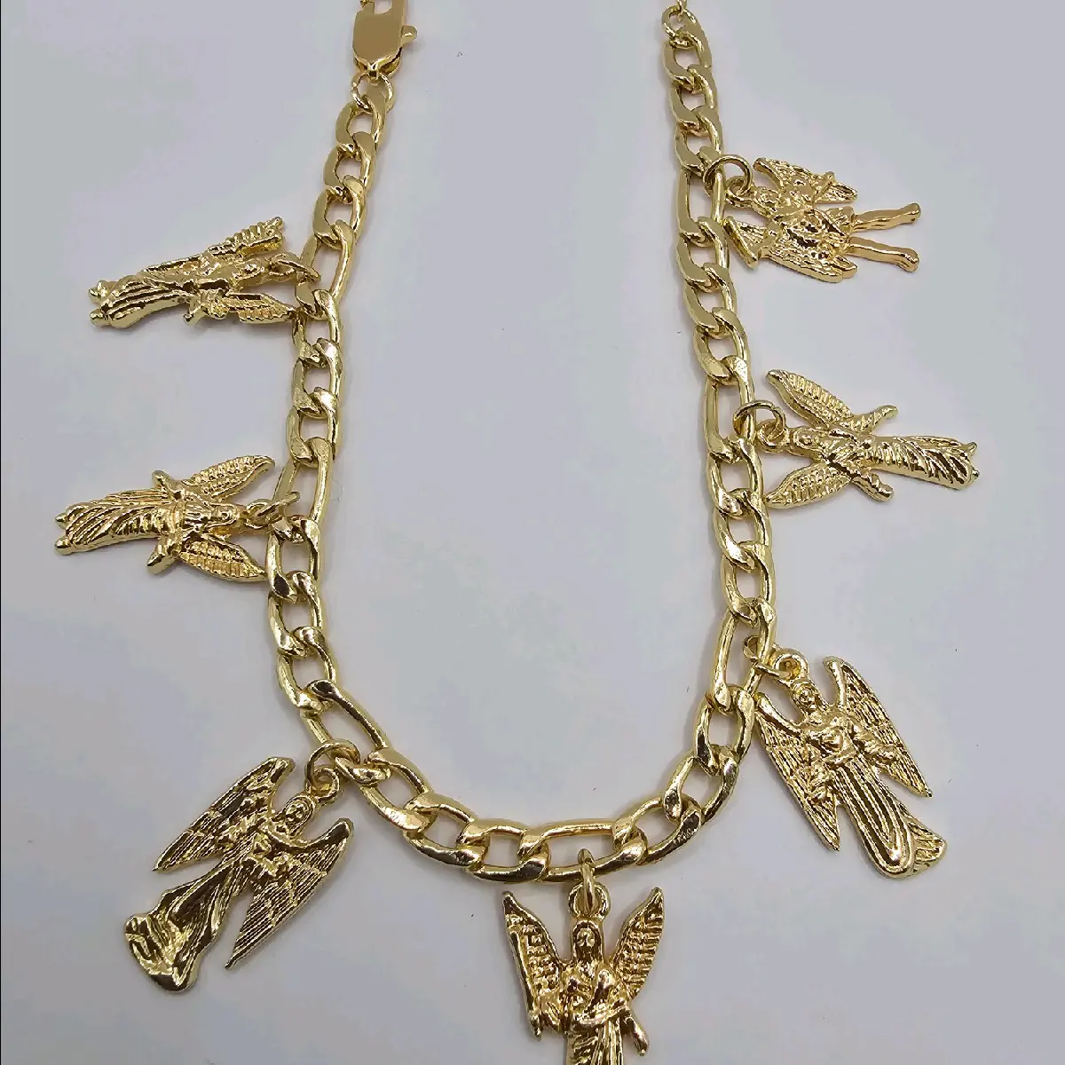 ANGELS bracelet gold plated 6 to 8 inches fashion style have name on each angels back