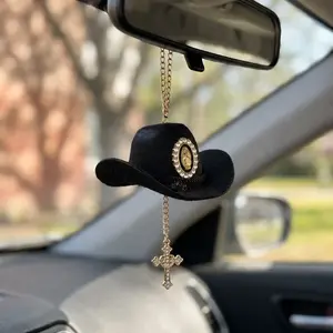 Virgin Marry Car Blessing Charm, Handmade Protection Gift Decoration, Sombrero, Unique Automotive Accessory, Perfect Present