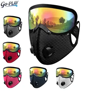 Detachable-Lens, Carbon-Filtered, Dustproof Face Mask — Anti-Fog, UV-Resistant, Breathable, Reusable, and Adjustable Full-Face Mask; Suitable for Motorcycling, Pickleball, Running, Fitness, Gardening, and Hiking; Unisex.