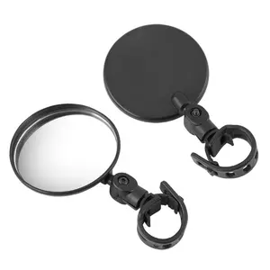 【2-Pack】Bicycle Rearview Mirror Circular Wide-Angle Convex Adjustable 360° for Electric Scooter Flat Bike Mountain Bike Universal Tool-Free Installation