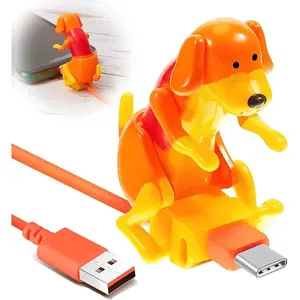 Dog Humping Phone Charger,Dog Phone Charger,Humping Dog USB,Humping/Anxiety Dog Charger Android,Dog Toy Smartphone USB Cable Charger,for iPhone Type-C Various Models Phones(Orange)