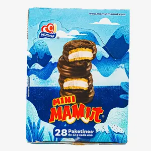 Gamesa Mini Mamut Snack Chocolate Crunchy Cookie with Soft Marshmallow Filling & Rich Chocolate Coating Perfect for Snacking or Sharing