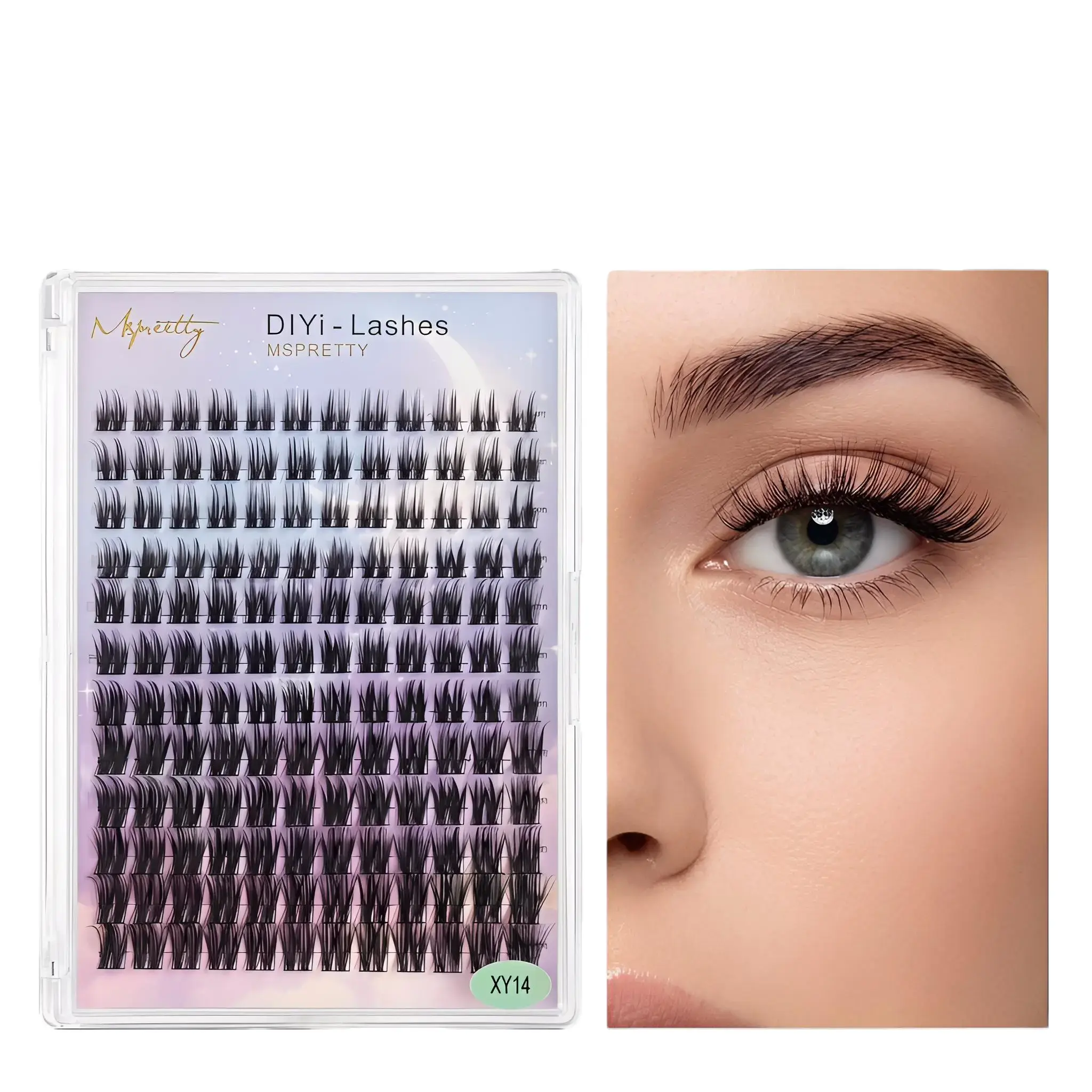 Misspreetty Volume Individual Lashes Kit - CC Curl, 0.07mm, 16-18mm, Nature-Infused DIY Eyelash Extensions, Makeup Cosmetic for Beauty & Personal Care, XY14, 16 – 18 Mm