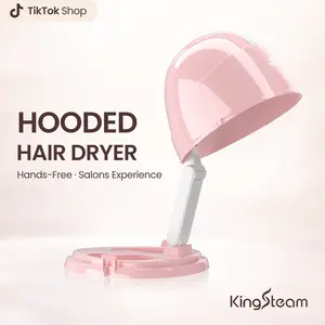 Professional 1875W Hooded Hair Dryer, Collapsible Bonnet with Ionic Care & 3 Settings
