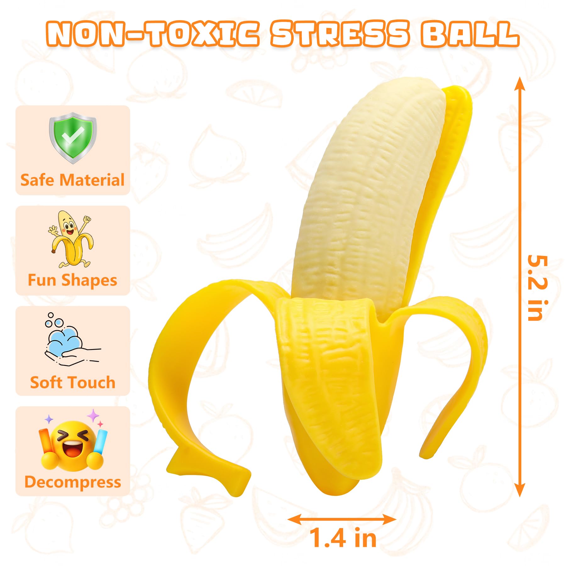 2PCS Realistic Banana Squishy  banana squishy swing  Soft Scented Stress Relief Toy with Slow Rising Fun Sensory Squeeze Toy for Children Great for Gifts and Party Prizes