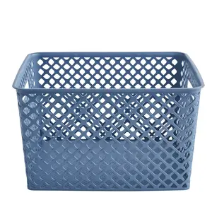 Large Blue Decorative Storage Basket - Versatile Storage Solution for Home or Office Use