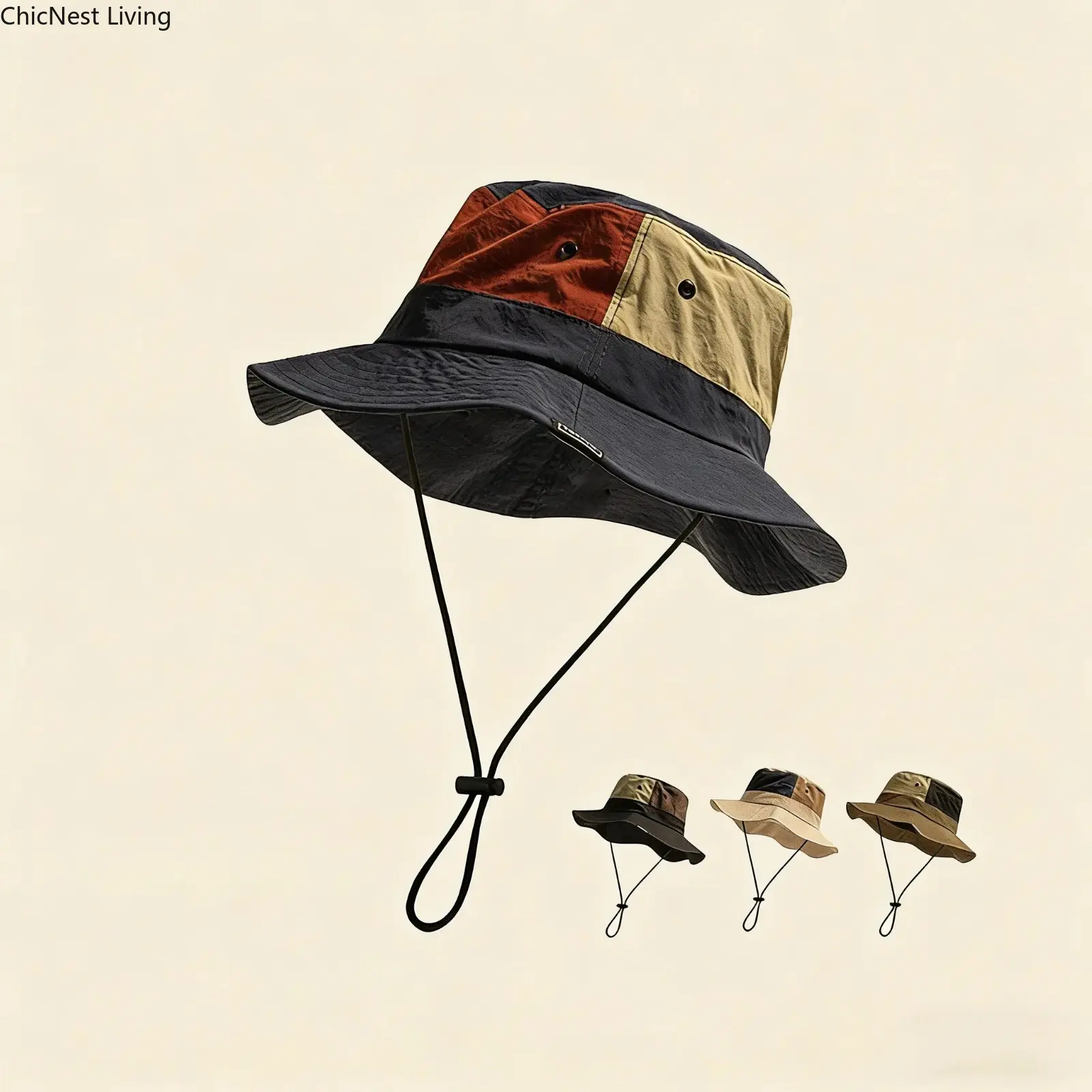 Versatile Two-Tone Outdoor Hiking Hat — Summer Sun Protection & Shade Bucket Hat for Hiking, Camping, and Travel (Unisex)