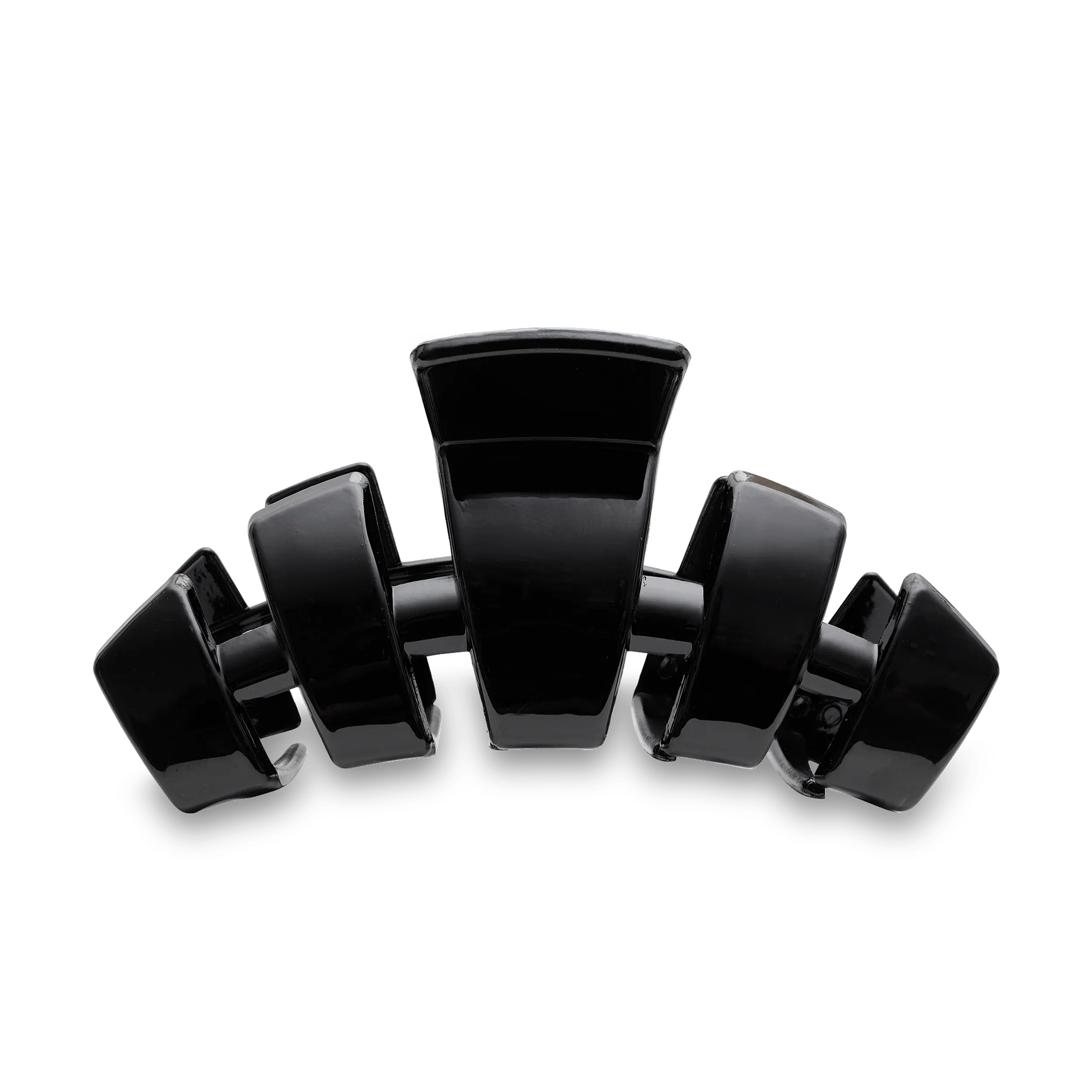TELETIES - Jet Black - Large - Classic Hair Claw Clip - Strong Grip