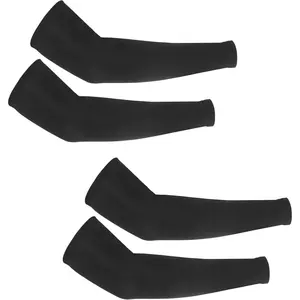 2 Pairs Kids Arm Sleeves Youth Arm Sleeves Breathable Elastic Arm Compression Sleeve Outdoor Athletic Arm Sleeves for Football Basketball Volleyball Baseball Youth Boys Girls, Black