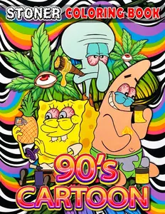 Stoned Coloring Book: 53+ Retro-Inspired Psychedelic & Trippy Coloring Pages for Stress Relief and Relaxation, The Ideal Gift for Lovers and Cartoon Enthusiasts