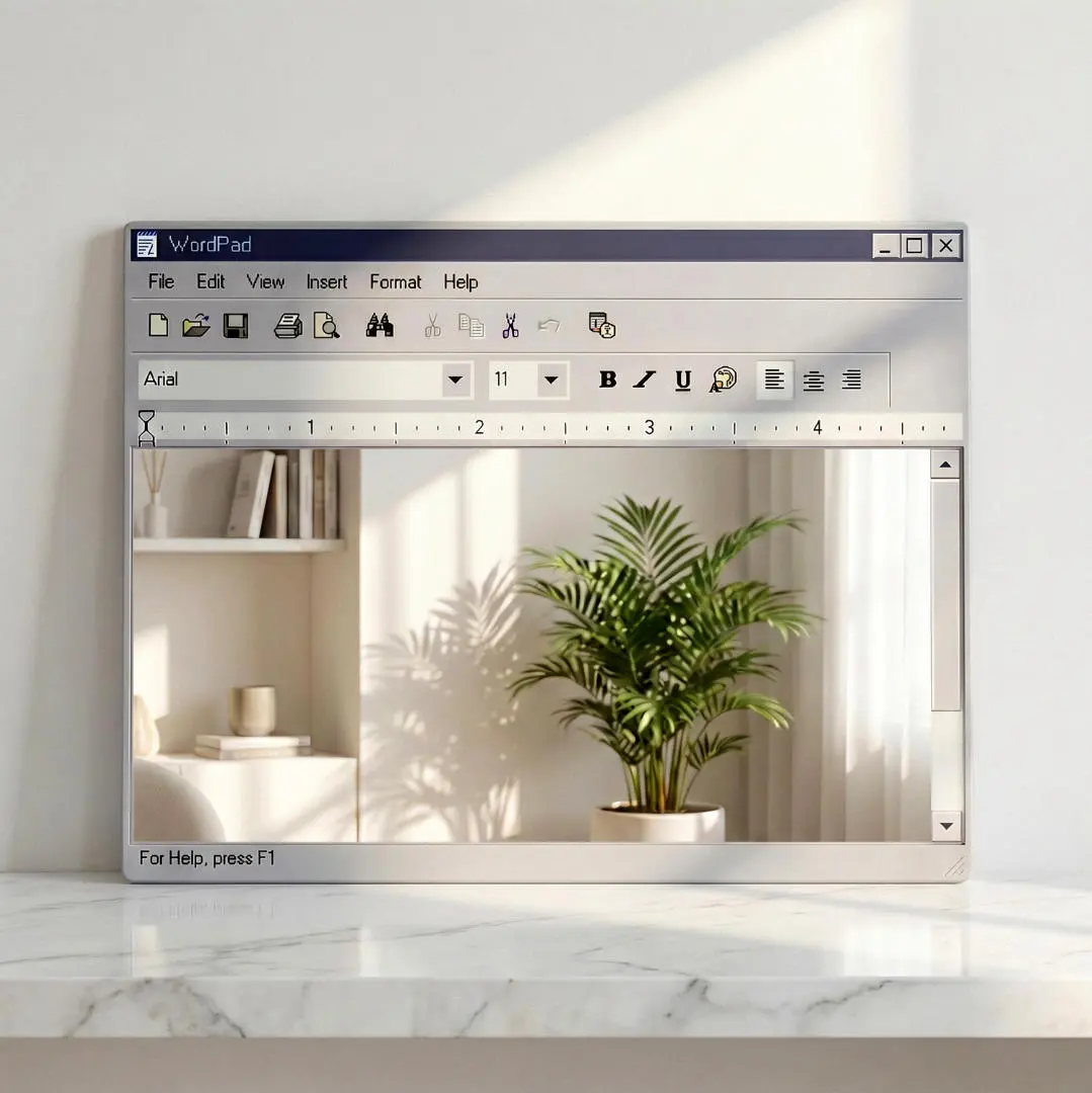 Viral Y2K Computer Window Vanity Mirror – 90s WordPad UI Shatterproof Acrylic Makeup Mirror for Dorm & Aesthetic Room Decor