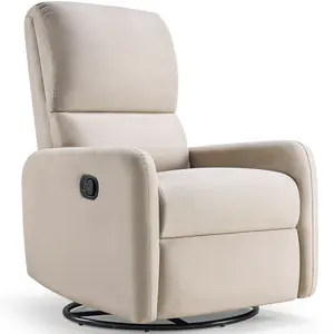 VanAcc Ergonomic Recliner Chair,  Massage Swivel Rocking Chair, Nursery Glider with High Back for Living Room, Office, Comfy Upholstered Modern Rocker Reclining Single Sofa