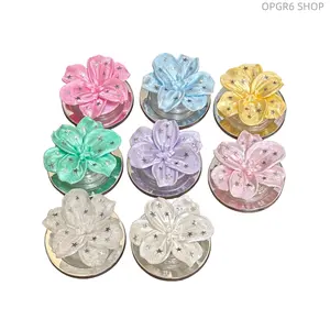 Cute Star & Petal Magnetic Pop Socket Phone Grip Stand, Strong Adsorption Retractable Desktop Holder Korean Style Bulk Wholesale For Cross-Border
