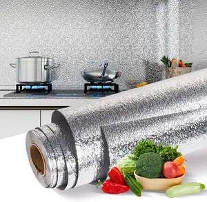 Thickened Aluminum Foil Kitchen Oil-Proof Sticker, Heat-Resistant Waterproof Self-Adhesive Wall and Cabinet Paper