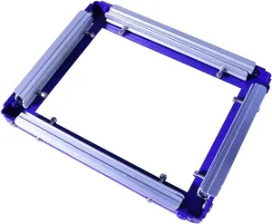 Reusable, multi-sized self-tensioning screen frame, suitable for screen printing