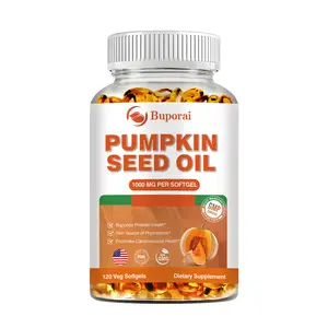 Buporai - Pumpkin Seed Oil - 1000mg - Cold Pressed Technology - Great for Hair Growth, Prostate Health, Joint Health and Gastrointestinal Tract - Natural Pumpkin Extract Premium Supplement