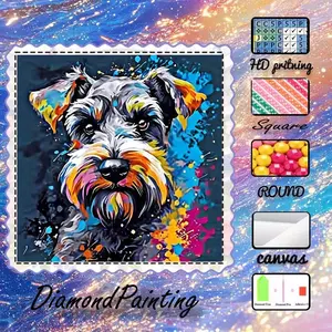 DIY 5D Velvet Diamond Painting Kit, AB Diamonds, Fairy Dust Diamonds, Crystal Diamonds Dog, Colorful, Art Painting Diamond Embroidery, Special Craft Diamond Art Set, Wall Decoration, Gift for Family, Loved Ones, and Friends, Rhinestone Painting, DIY Kits
