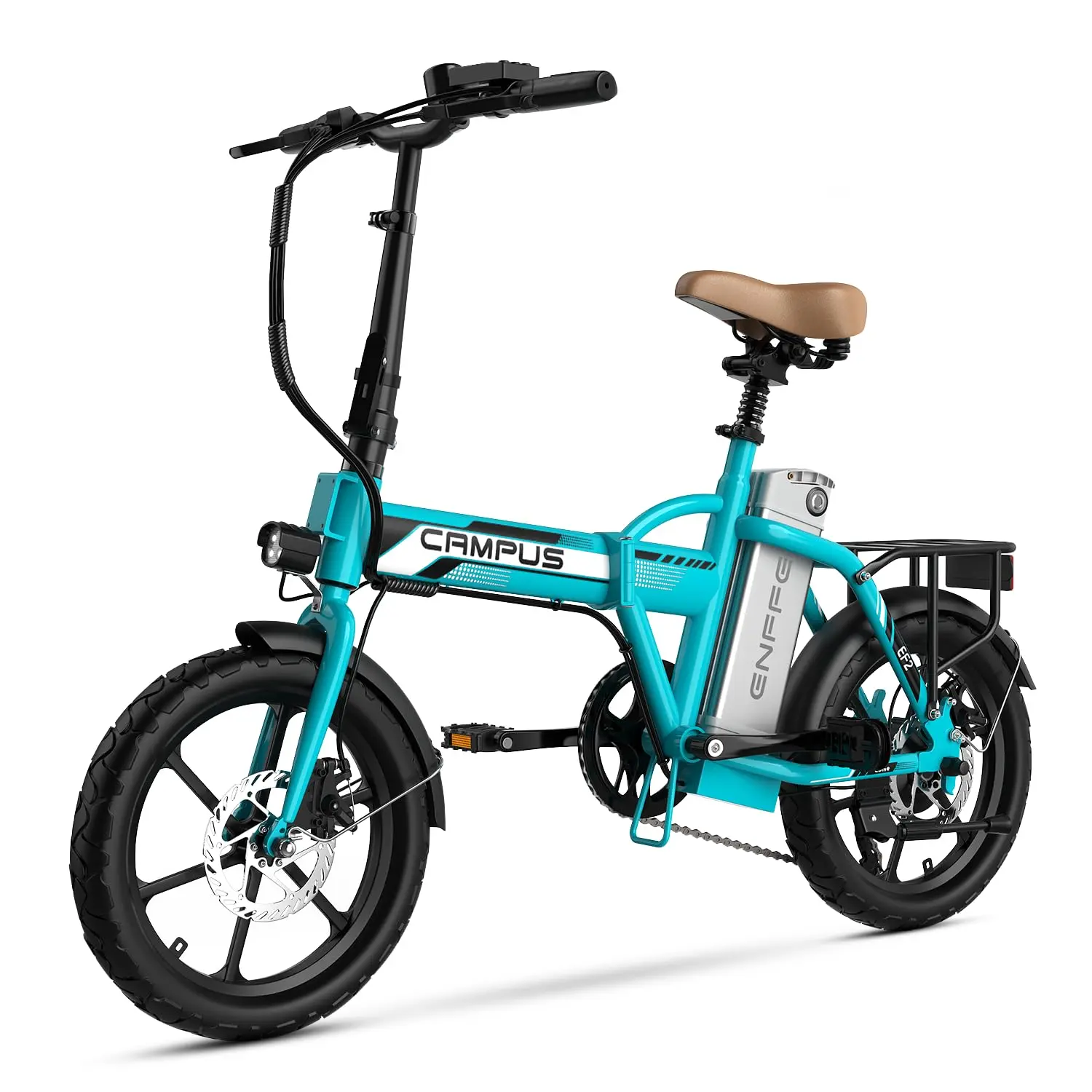 Foldable Urban Electric Bicycle - 800W Motor, 36V15ah UL Certified Removable Battery, 16-Inch Tubeless Tires, Dual Disc Brakes, 20 mph Top Speed, 40 mi Range, Lightweight Compact Design for City Riding