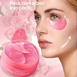 Korean Beauty Rose Gel Eye Mask, Moisturizing Firming Hydrating Eyelid Care, 120 Sheets/2 Boxes, Effective Hydration for Eyes