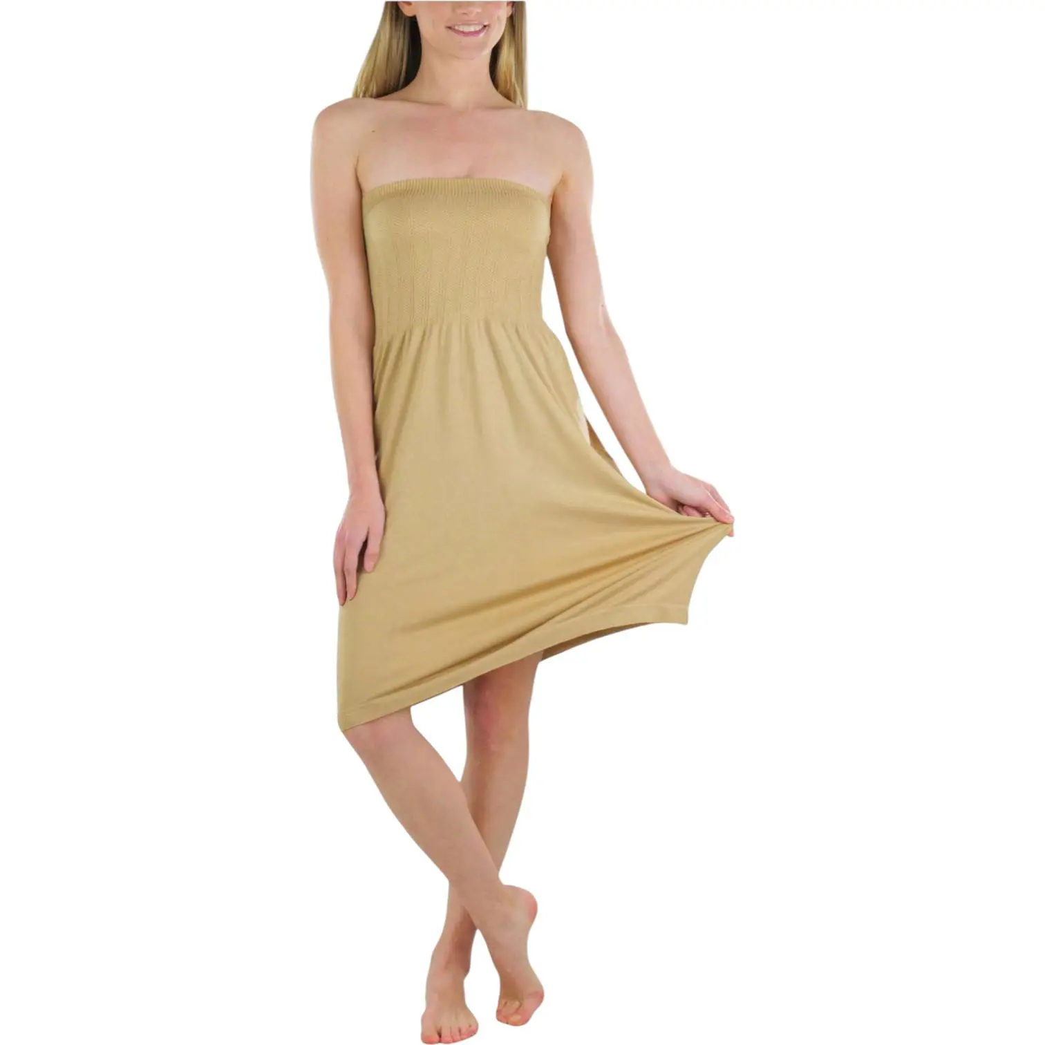 ToBeInStyle Women's Strapless Cover Up Beach Summer Tube Dress