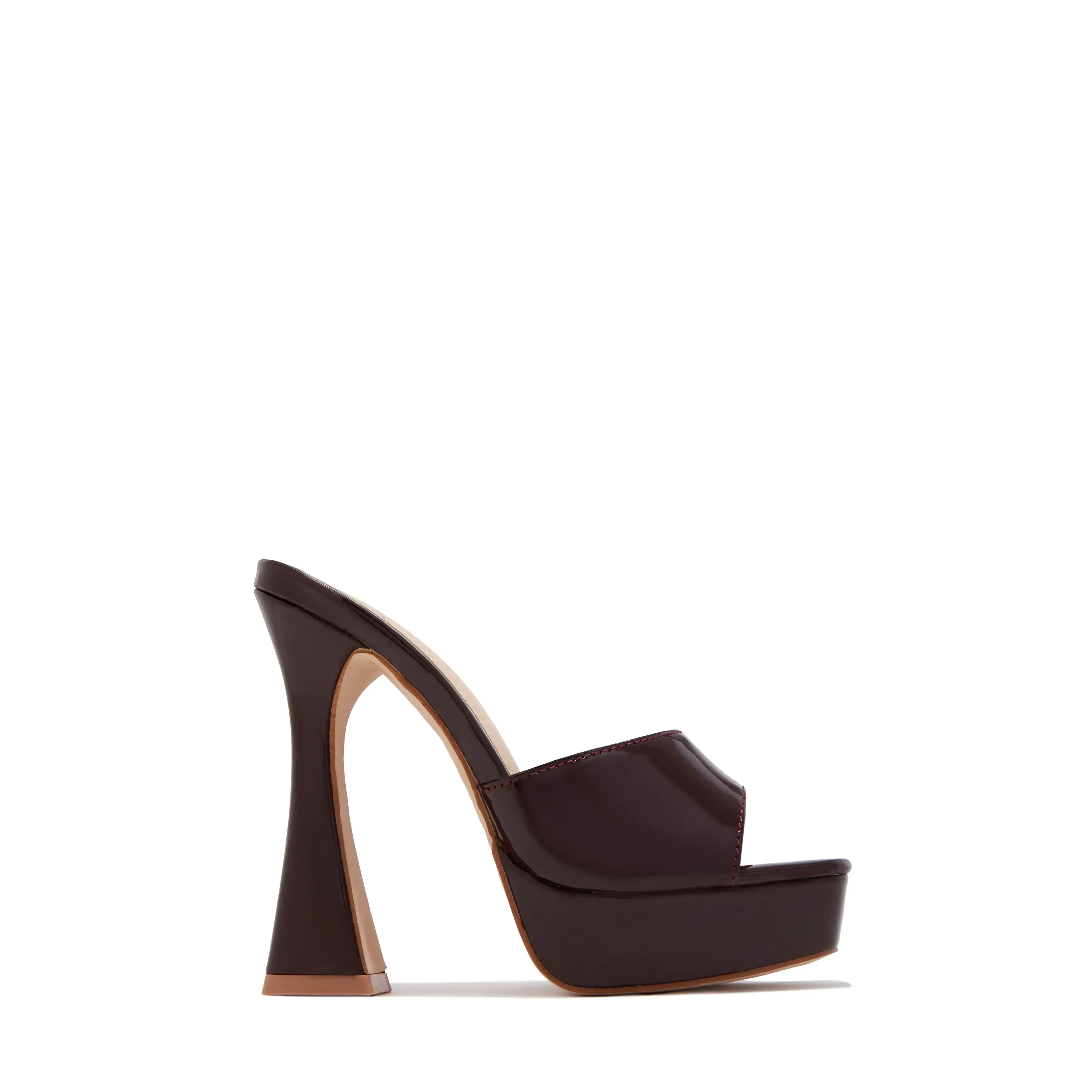 Jianna Platform Heel Mules - Brown