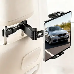3-in-1 Car Headrest Tablet Holder, Universal Behind Car Back Seat Mount, Adjustable Extension Arm Mount, Compatible with Mobile Phone & Tablet, Multifunctional Car Internal Accessories, Vehicle Mount Stand, Car Phone Holders