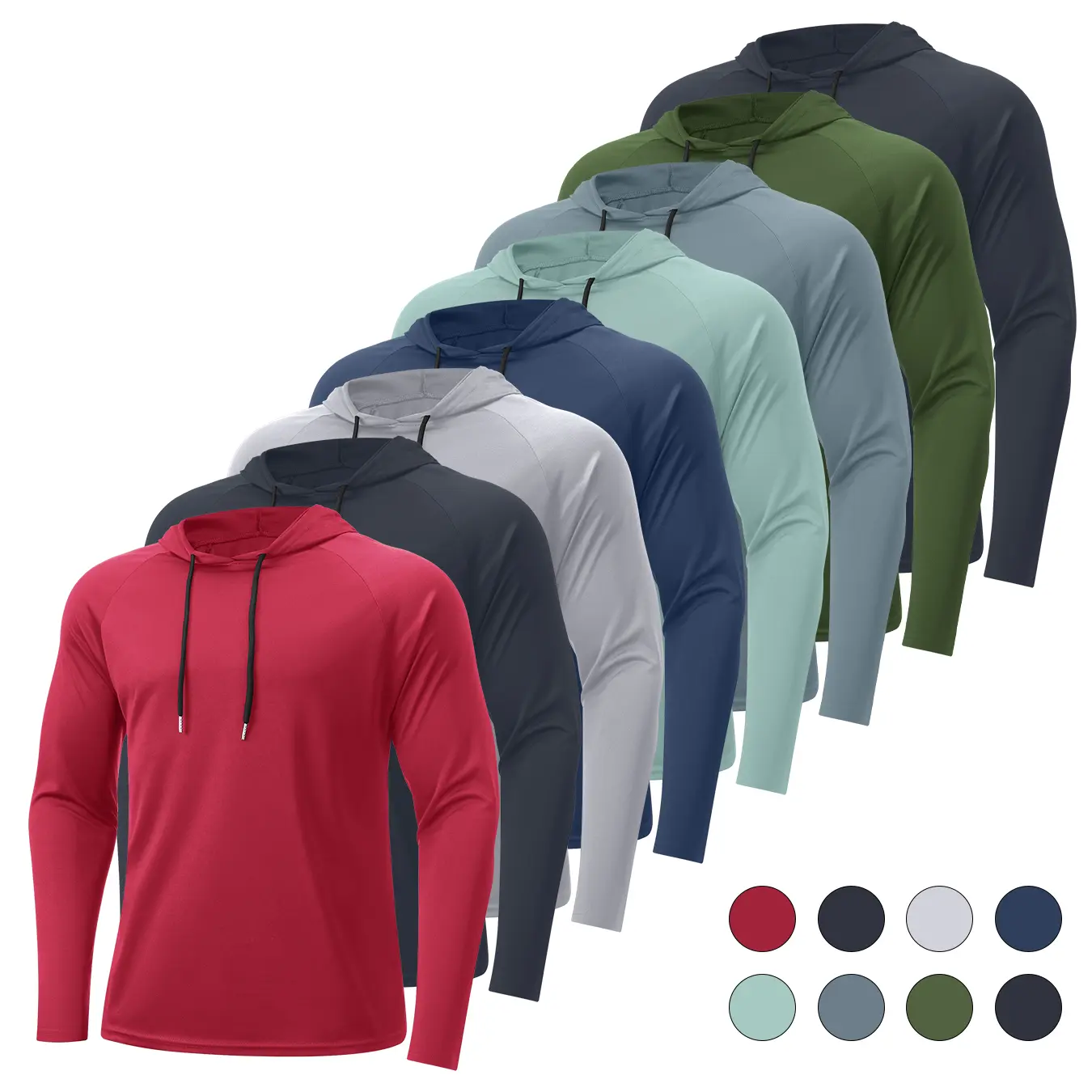 Noeallyrisss 4-Pack/8-Pack Men's Hoodie Neck Sweatshirt - Long Sleeve Pullover, Drop Shoulder, Breathable Polyester Fabric, Warm, Comfortable, Normal Fit, Machine Washable Breathable Sports Wear for Casual Outings, Back to School