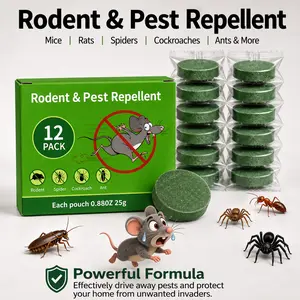 12-Pack Rodent Repellent Balls for Home Kitchen Effective Pest Control Solution-Peppermint Lemon Oil Mice Repellent for Rats Spider Pests,Safe for Pets & Kids