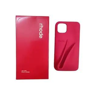 Rhode With Lip Gloss Phone Case for iPhone 16 15 14 13 12 11 Pro Max Plus Lipstick Silicone DIY Toast Espresso Ribbon Box Cover