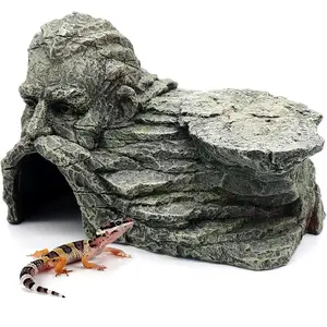Reptile Rock Basking Platform Gecko Hide Cave Hiding Place Snake Cave for Reptiles Amphibians Small Animals and Lizards
