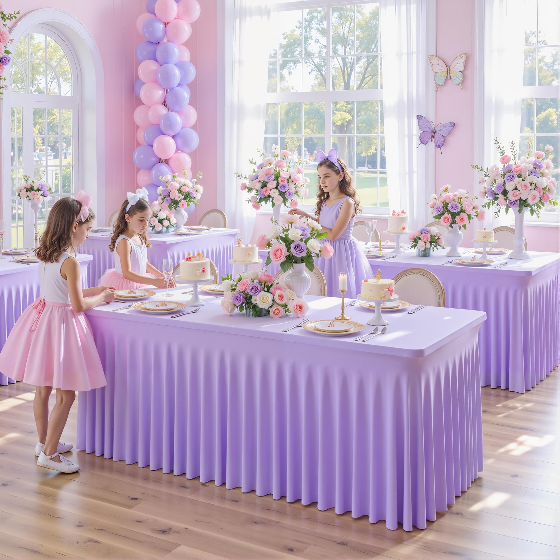 4/6/8FT Spandex Tablecloths for Rectangle Tables Wrinkle Free Washable Table Cloth Rectangle Stretch Fitted Table Cover with Skirt for Wedding Birthday Party Banquet Baby Shower Buffet Event Summer Vibes Outdoor Fun 4/6/8FT Spandex Tablecloths for Rectangle Tables Wrinkle Free Washable Table Cloth Rectangle Stretch Fitted Table Cover with Skirt for Wedding Birthday Party Banquet Baby Shower Buffet Event Summer Vibes Outdoor Fun