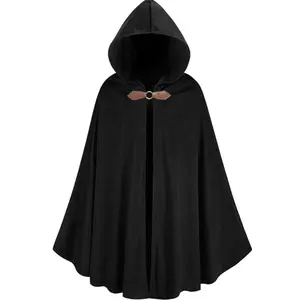 Renaissance Cloak for Adult, Medieval Knight Capes Witch Hooded Gothic Helloween Costume
