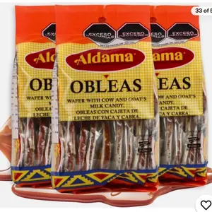 Aldama Caramel-Flavored Obleas Shape Candies, Sweet 2-Piece Snack Serving per Order