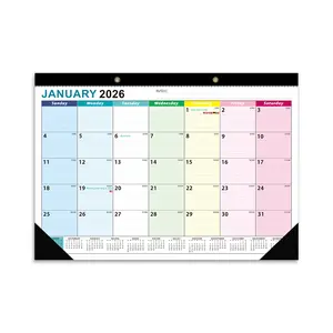 18 Month Desk Wall Calendar 2026-2027, Jan 2026 - Jun 2027, 12"×17" Large Monthly Calendar with Hanging Hole & Corner Protector, for Home Office School