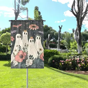 Halloween Garden Flag Decor - Halloween Flag For Yard - Spooky Halloween Garden Flag and House Banner - Halloween Home Garden Decor - Ghost Flag