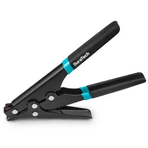 #fathersdaygift DURATECH 8-inch Zip Tie Tool, Ergonomic Cable Tie Gun for Fastening and Cutting Plastic or Nylon, Tensioning and Cutting Tool for Cable Management