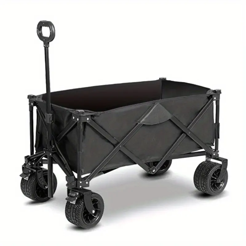 Premium Outdoor Camping Trailer with Foldable Design and Large Wheels