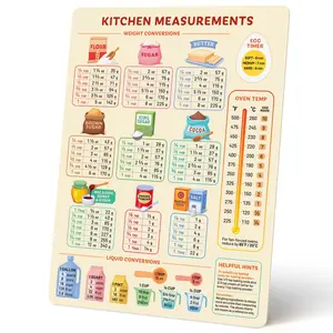 Kitchen Measurement Conversion Chart Magnet, Kitchen Measurement Conversion Chart, Cute Kitchen Accessories, Kitchen Needs Baking Accessories, Decor, Refrigerator Decorating Magnet, Fridge Magnets, Higher End Fridge Magnets