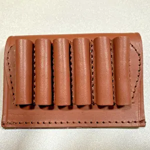 410 Shotgun Shell Belt Pouch Tan Leather