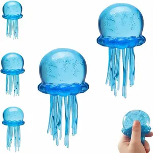 Cute Jellyfish Squishy – TPR Soft Rubber Octopus Stress Ball, Maltose Texture Slow Bounce Fidget,Portable Calming Squeeze Toy, Party Gift