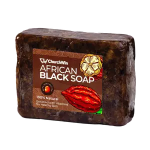 ChurchWin African Black Soap (5.3 oz) Gentle Nourishing Cleanser & Body Wash. Cocoa & Shea Natural Comfort. Vitamins A, E & Iron. Tackles Acne & Eczema
