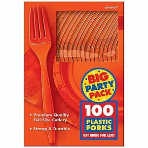 Big party pack 100 units plastic forks Utensil