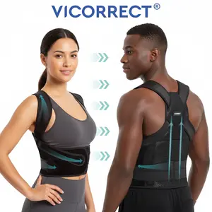 VICORRECT New Posture Corrector (Pro Series) with Adjustable Shoulder Strap and New Technical fabrics, Back Brace, Posture Correction