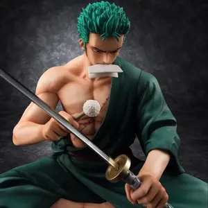 One Piece Luffy & Roronoa Zoro Figures, 12cm Collectible Statues, Sa Maximum Design, Ideal Gifts for Fans, Durable PVC Material