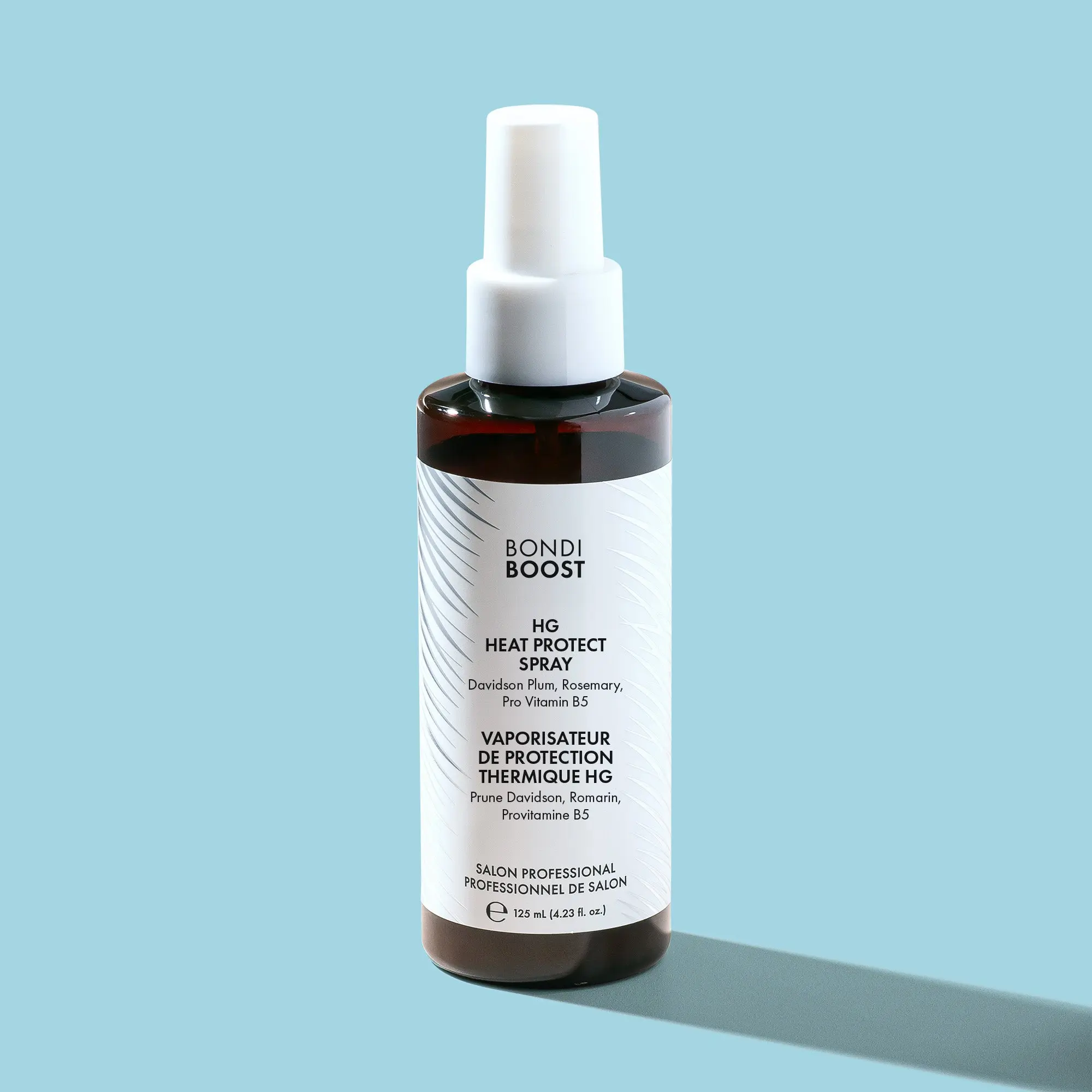 Bondi Boost HG Heat Protect Spray 125ml Ultimate Protection up to 450F with Natural Botanicals & Pro Vitamin B5 for Softness and Shine Thickening Mist